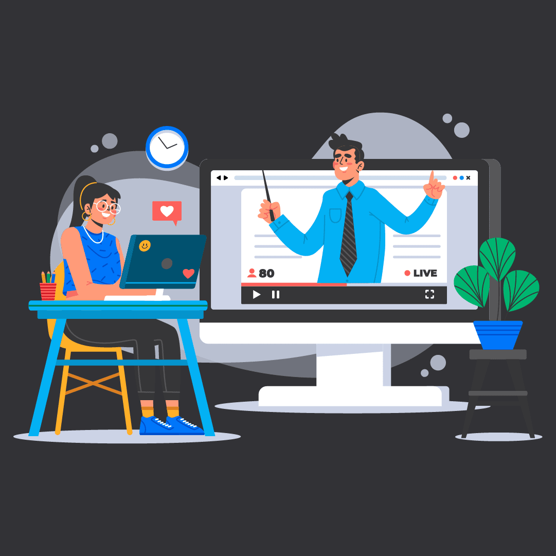 Learning Management System Illustration