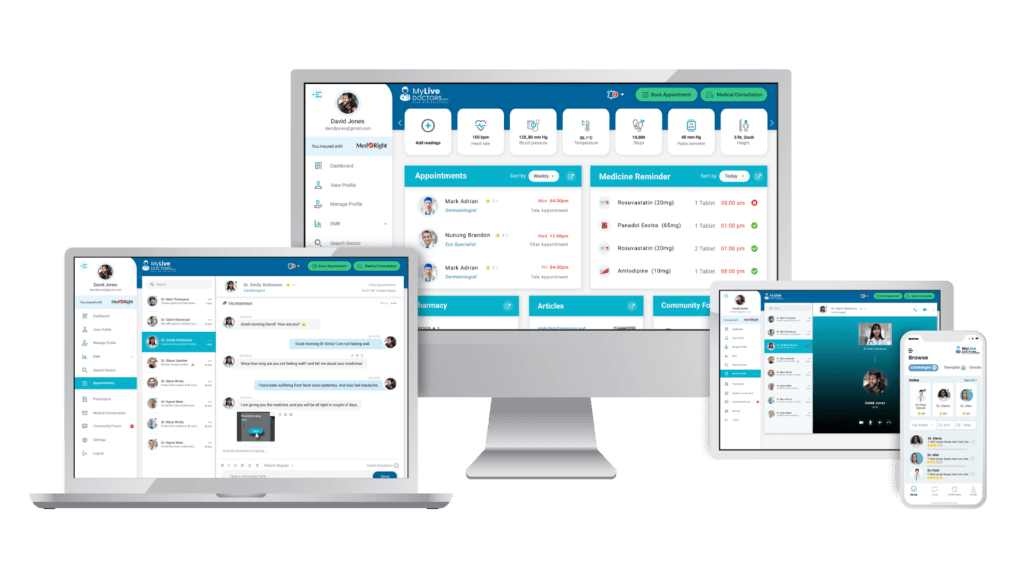 Telemedicine Platform Interface