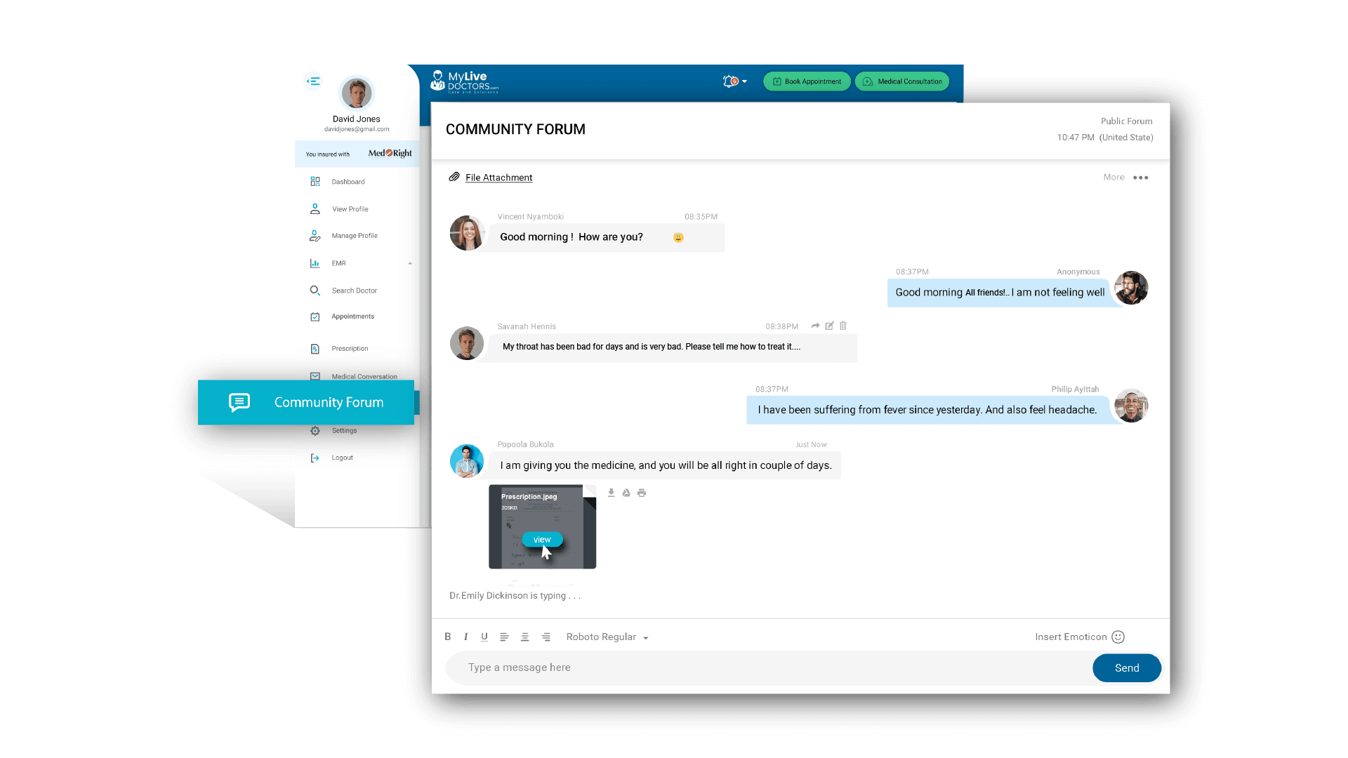 Community Forum Interface