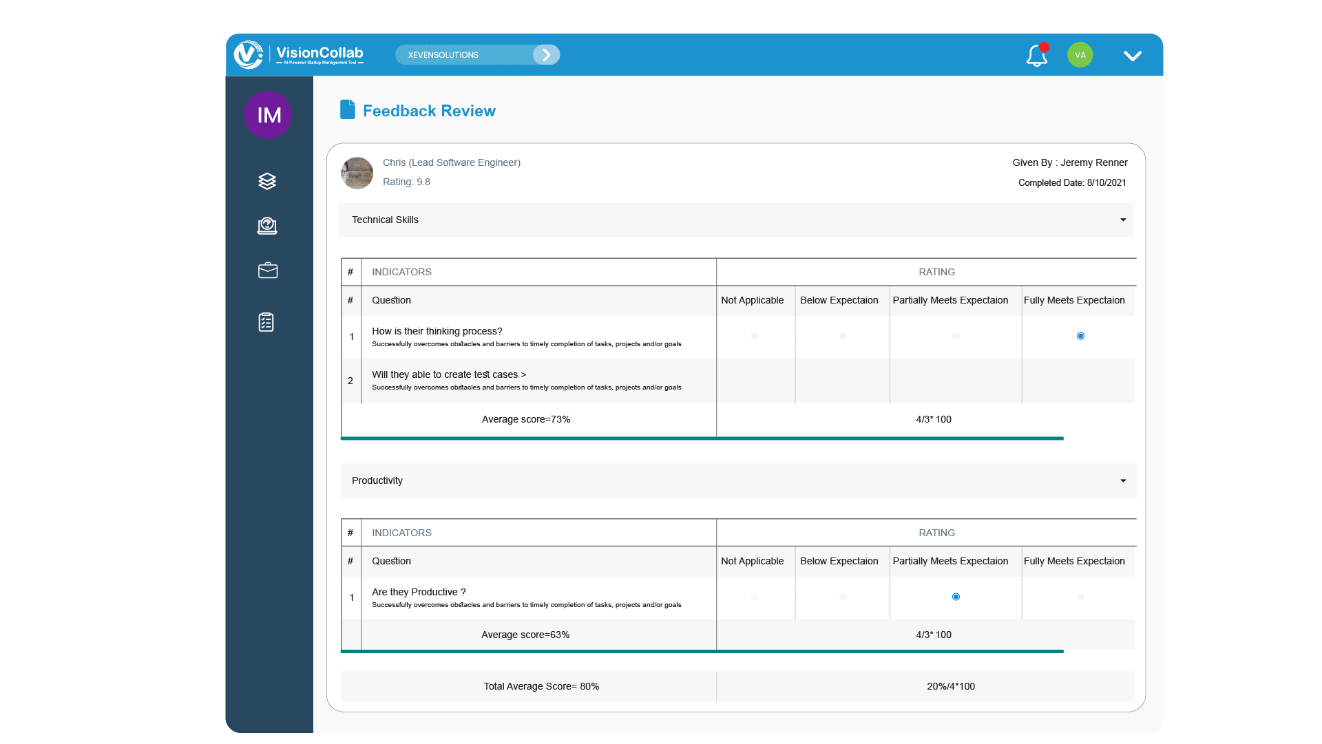 Feedback System Interface