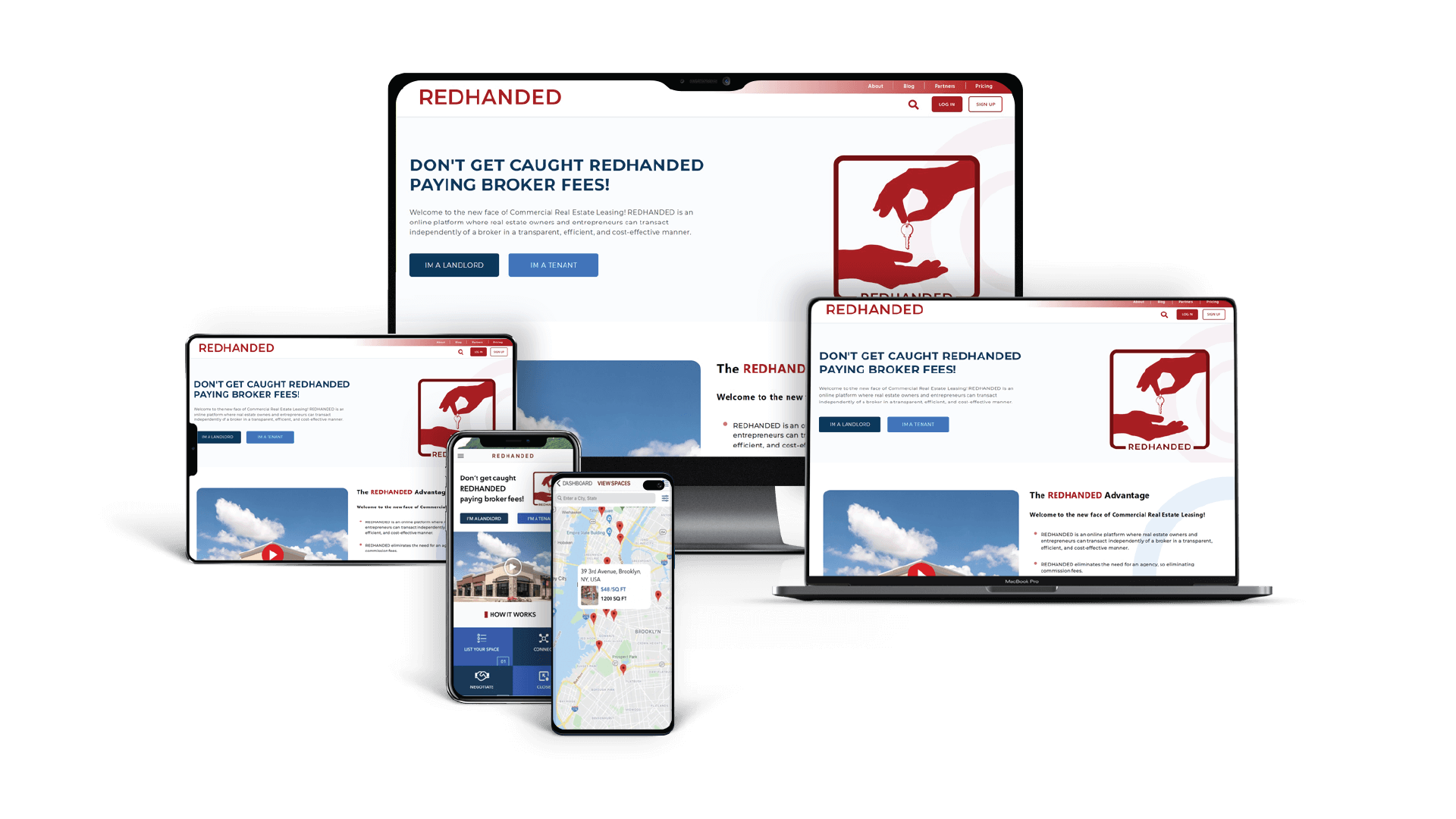 REDHANDED Platform Mockups